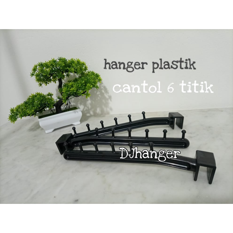 HANGER SULING PLASTIK 6 TITIK PAKU TEKUK