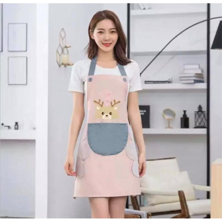 Celemek Masak Bisa Lap Tangan Apron Waterproof Karakter NJ109