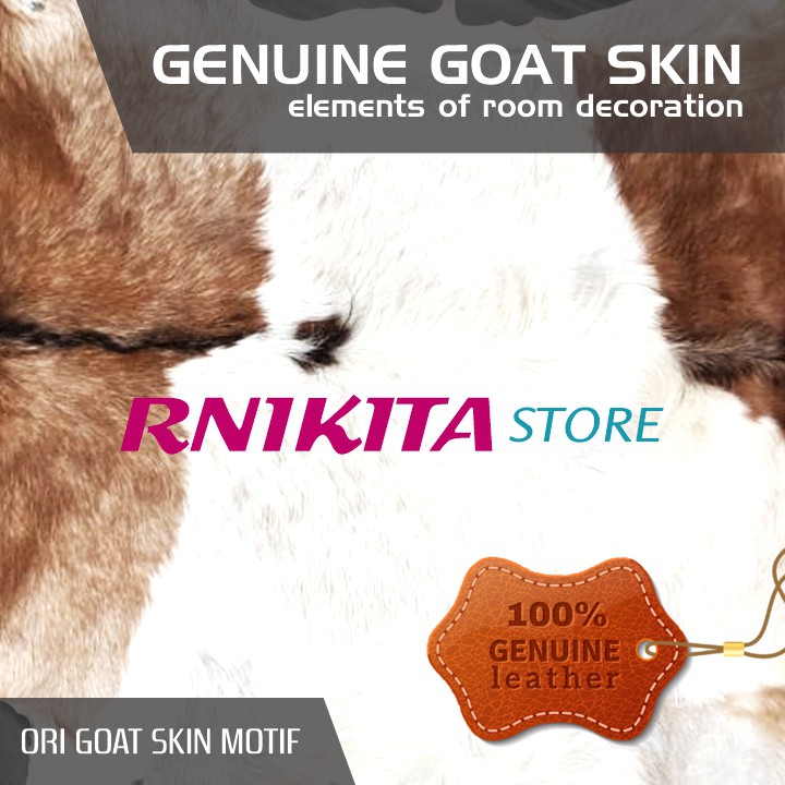 GENUINE GOAT SKIN WITH REAL FUR - Kulit Kambing Bulu Asli