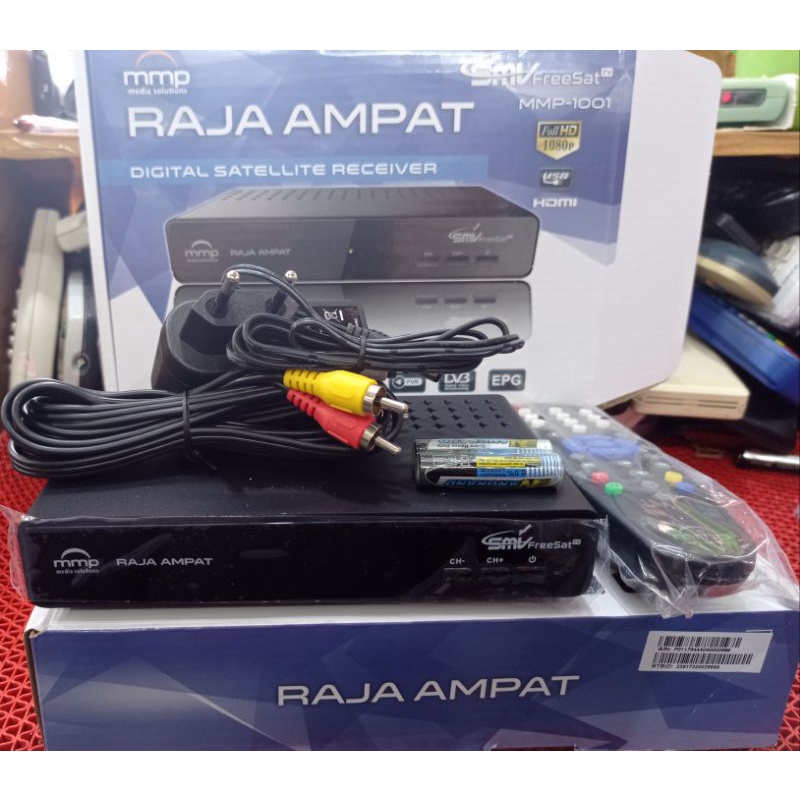 SET TOP BOX DIGITAL RECEIVER RAJA AMPAT MMP SMV Freesat TV