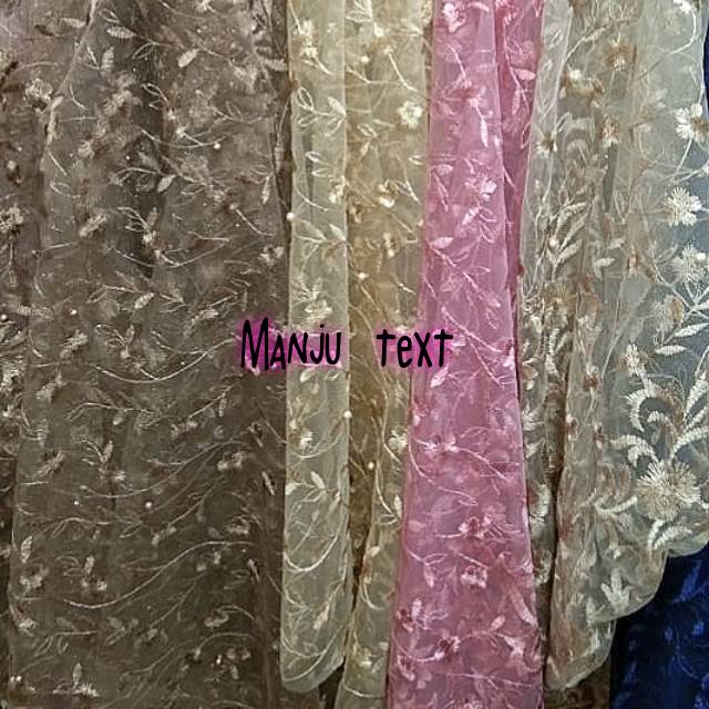 PROMO !! Kain tile rambat mutiara / bahan tile rambat/ cocok untuk dress,gaun,seragam,dll TERMURAH