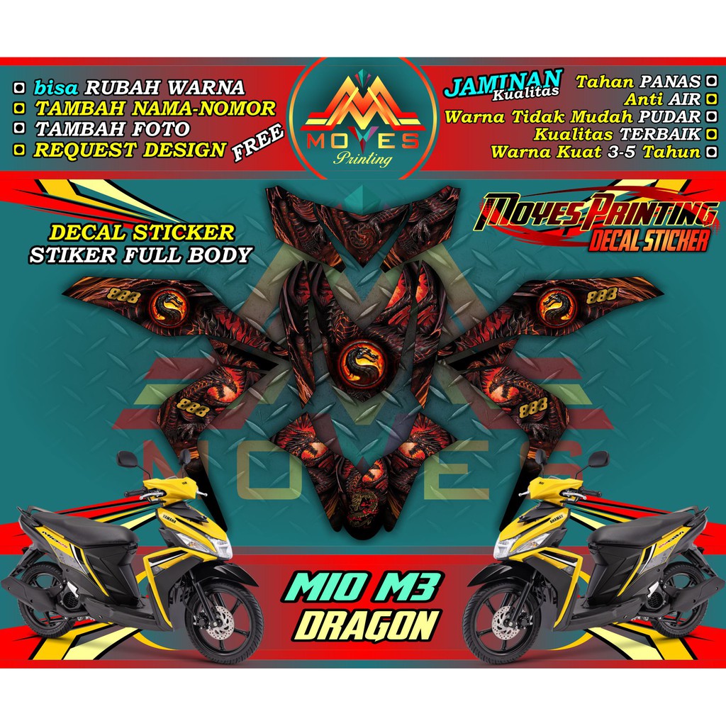 decal mio m3 decals motor mio m3 decal yamaha mio m3 fullbody