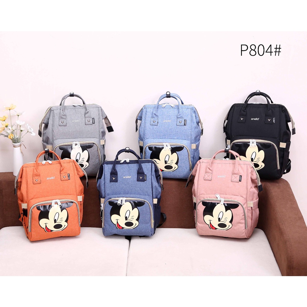 Tas Ransel Anello x Disney Mickey Mouse Limited Edition Diaper Bag P804/ Tas Ransel Diaper Bag Impor