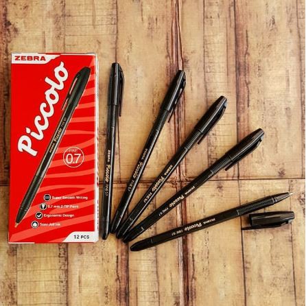 

[PER PCS] - Pulpen Gel 0.7mm ZEBRA PICCOLO Fine Tip Jaminan Kualitas - Black