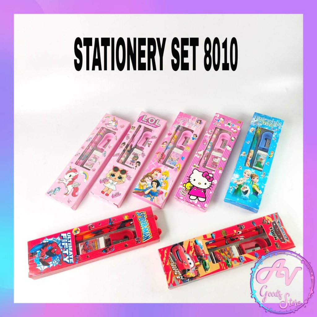 

stationery set / set alat tulis / paket alat tulis 5in1 / stationery set 5in1 8010