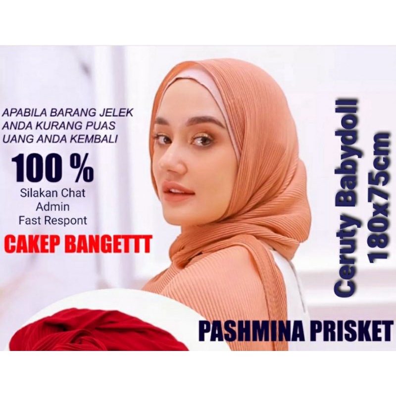 PASHMINA / PASHMINA PLISKET CERUTYBABYDOLL / PASHMINA PLISKET CRINKLE / PASHMINA PLISKET 180X75CM PANJANG