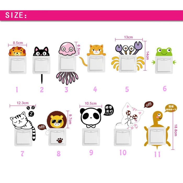 Wall Decal - Stiker Dinding Switch Button_SB20 (1sheet=11pcs)