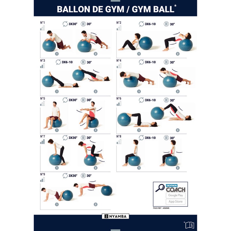 NYAMBA Swiss Ball Bola Pilates Gym Yoga Untuk Mengencangkan Tubuh