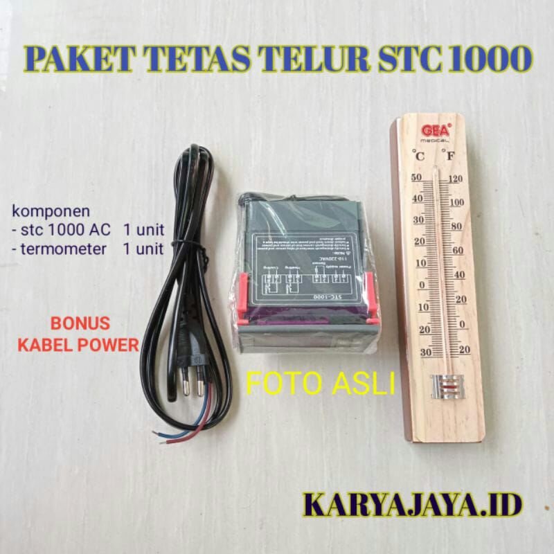 paket tetas telur thermostat stc 1000 AC, termometer