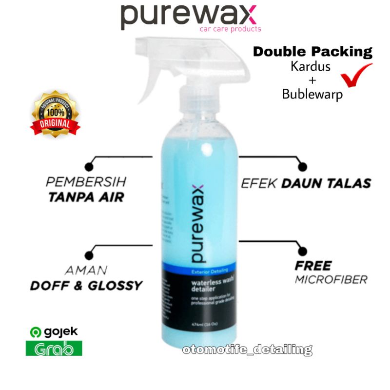 New PUREWAX WATERLESS 474ml SEMI COATING ANTI JAMUR KACA NANO CHERAMIC POLES. New