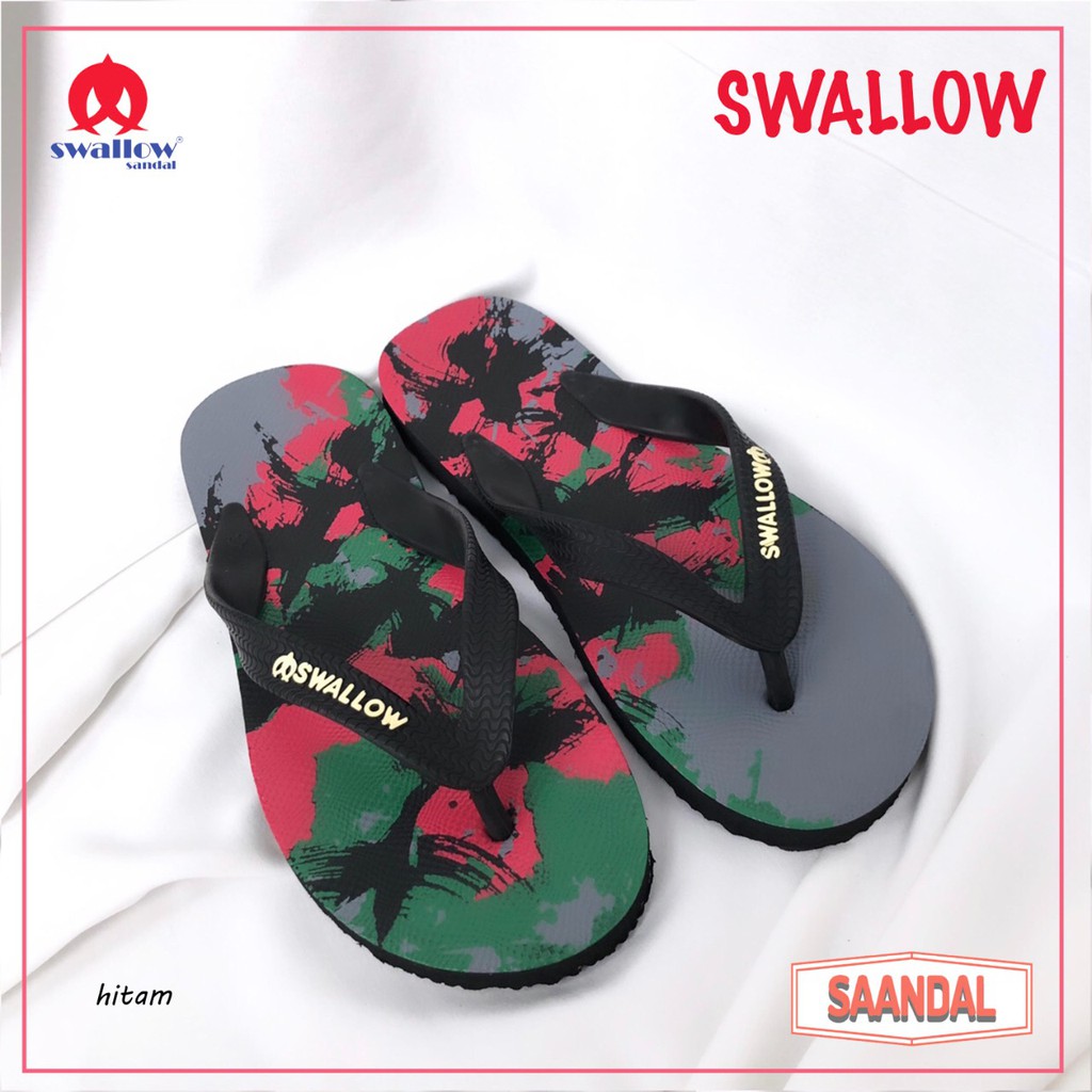 Sandal Jepit Swallow Sanur Pria Wanita Pantai Karet Tebal (BISA SATUAN COD)