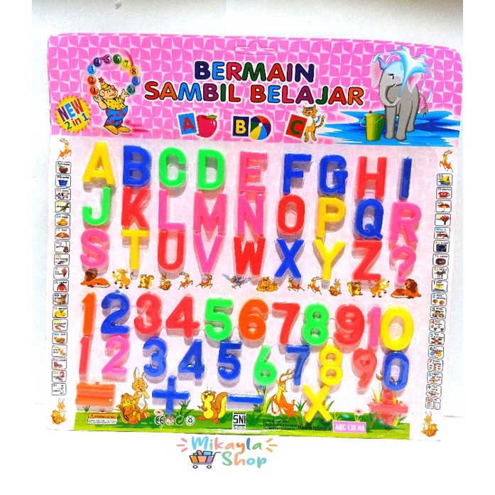 Mainan Anak Belajar Huruf dan Angka Tanpa Magnet