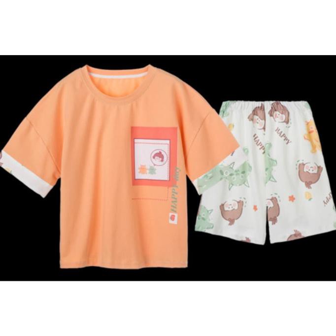 Baju Tidur Piyama Wanita Yumico Bahan Import Kaos Ht - Happyday Tokyoolshop_