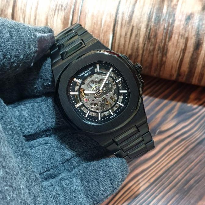 Gaya Jam Tangan Patek Pria Automatic All Stainless Steel - Black Terlaris