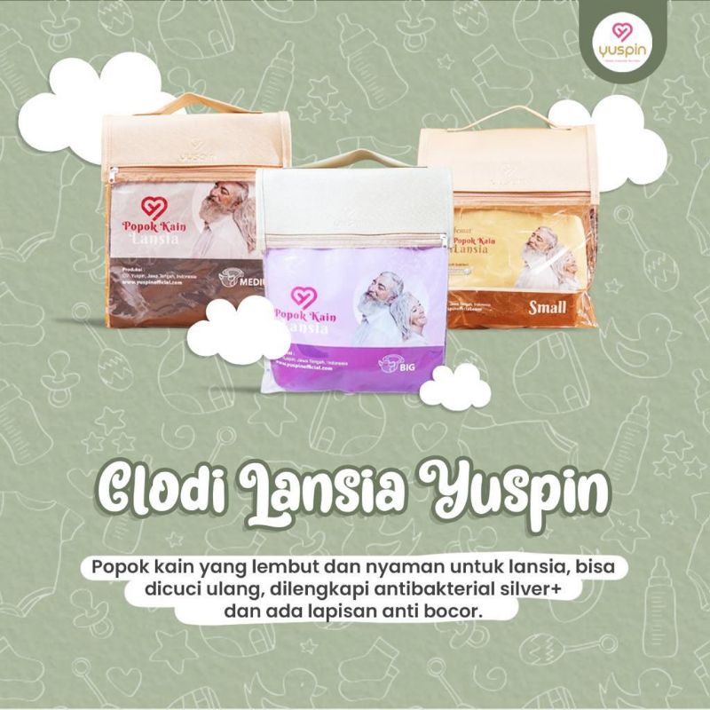 YUSPIN Paket Hemat Popok Kain Lansia - Pampers Kain Lansia Yuspin
