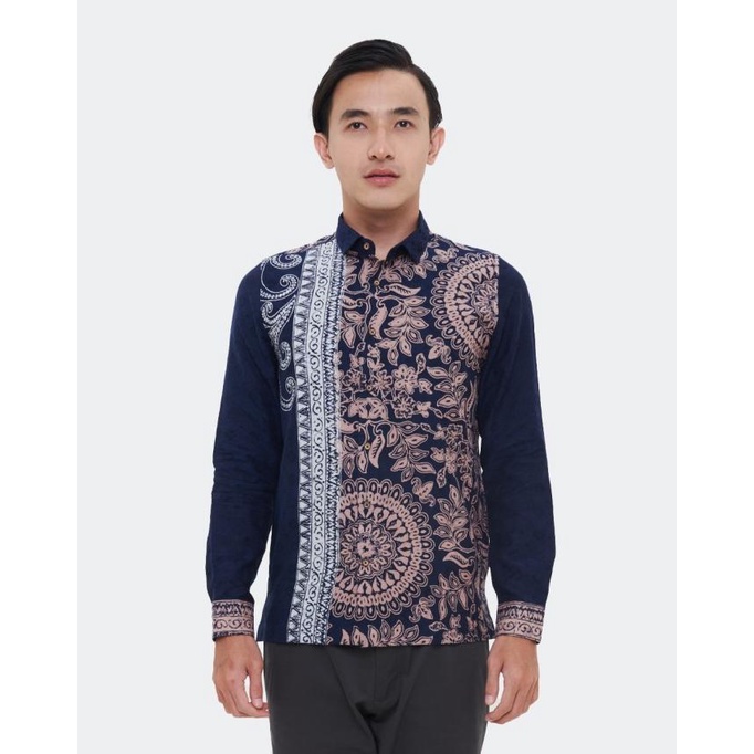 MANZONE Kemeja batik pria lengan panjang RAMBANGAN