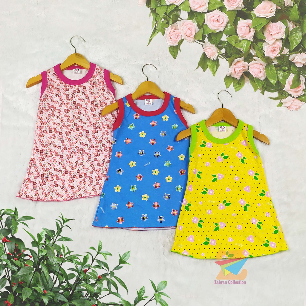 Isi 3 pcs - Dress Yukensi Anak Zabran 1 Sampai 5 Tahun