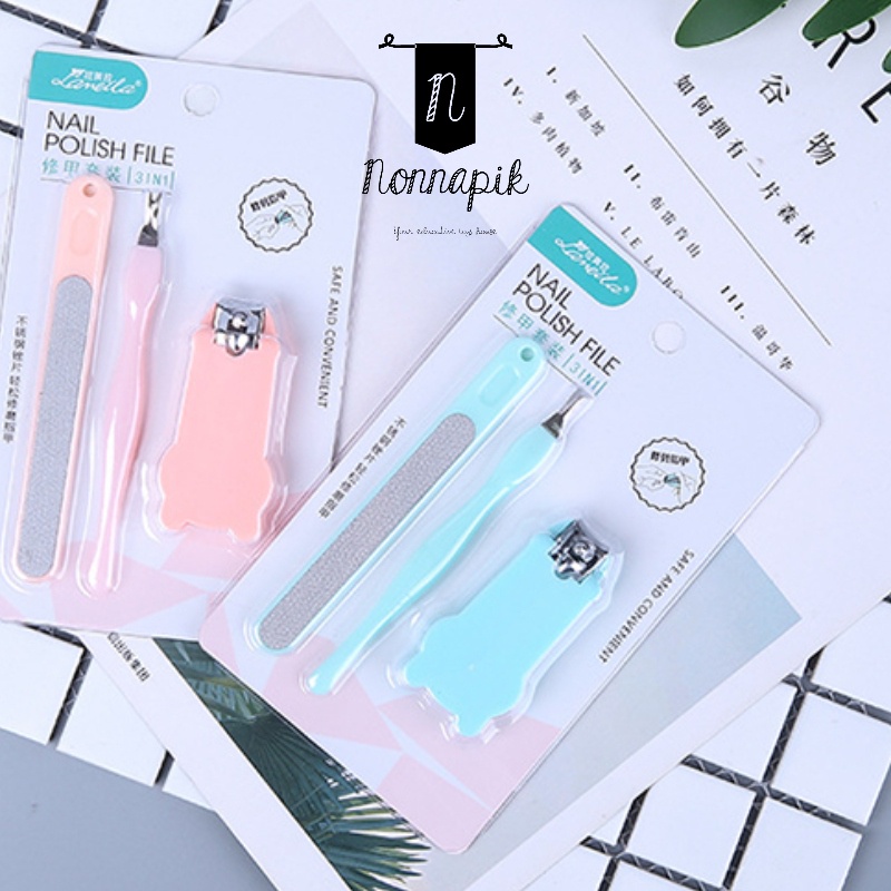 Manicure Set Sets : Gunting Kuku Lurus dan Pengasah Kuku