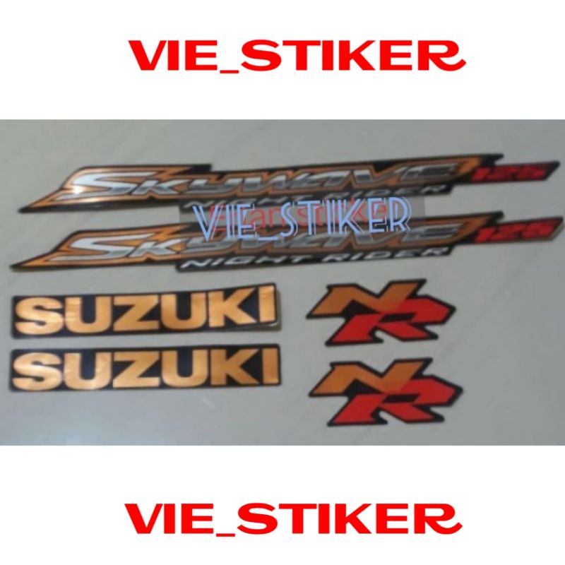 STIKER STRIPING LIS LES POLET BODY MOTOR SUZUKI SKYWAVE125