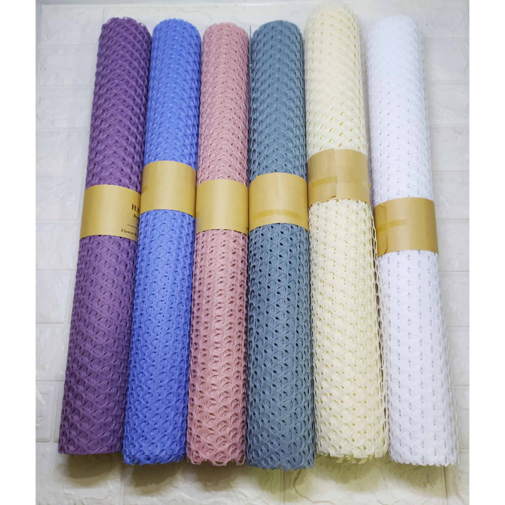 ( 1 Roll) Kertas bunga Korean Circle Poly Net Jaring Bunga Buket DIY