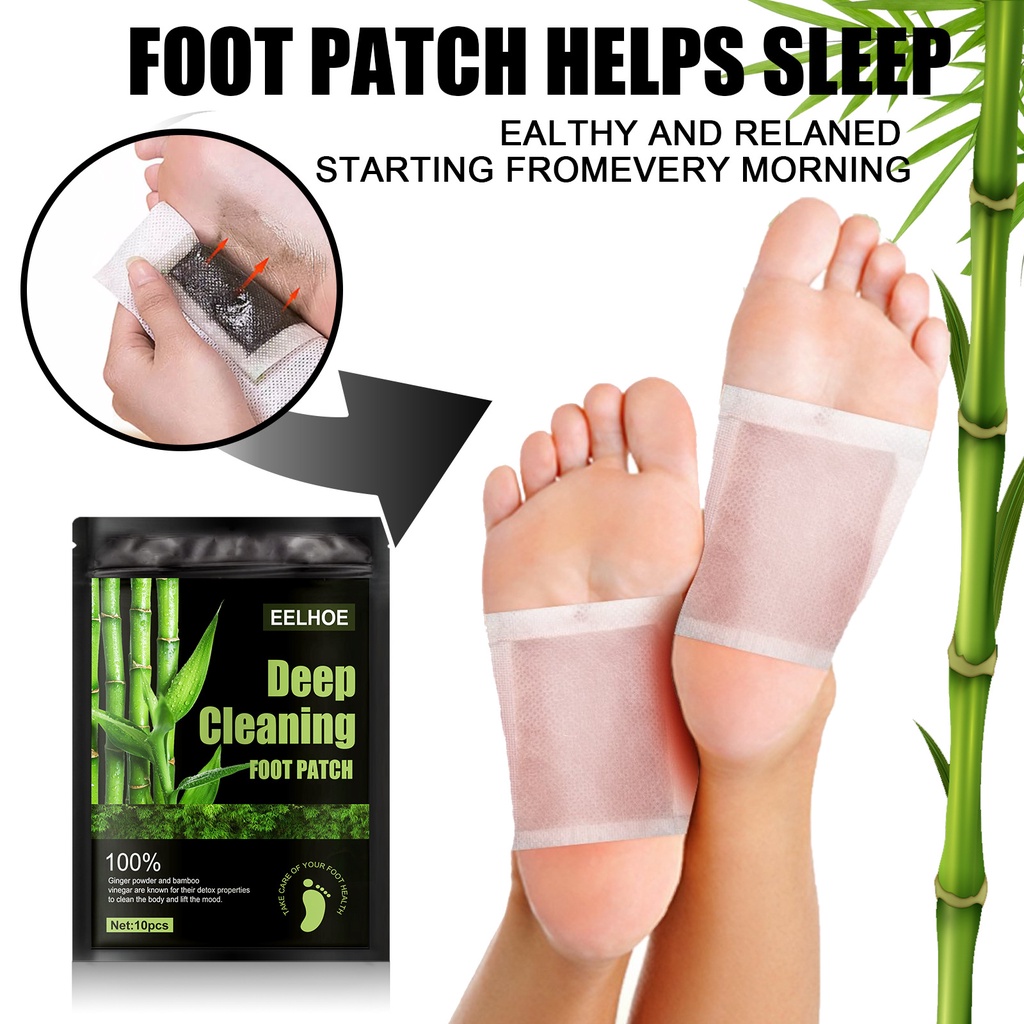 EELHOE Deep Cleaning Foot Patch 10pcs - Koyo Kaki Detox Racun Toksin Detok Kaki