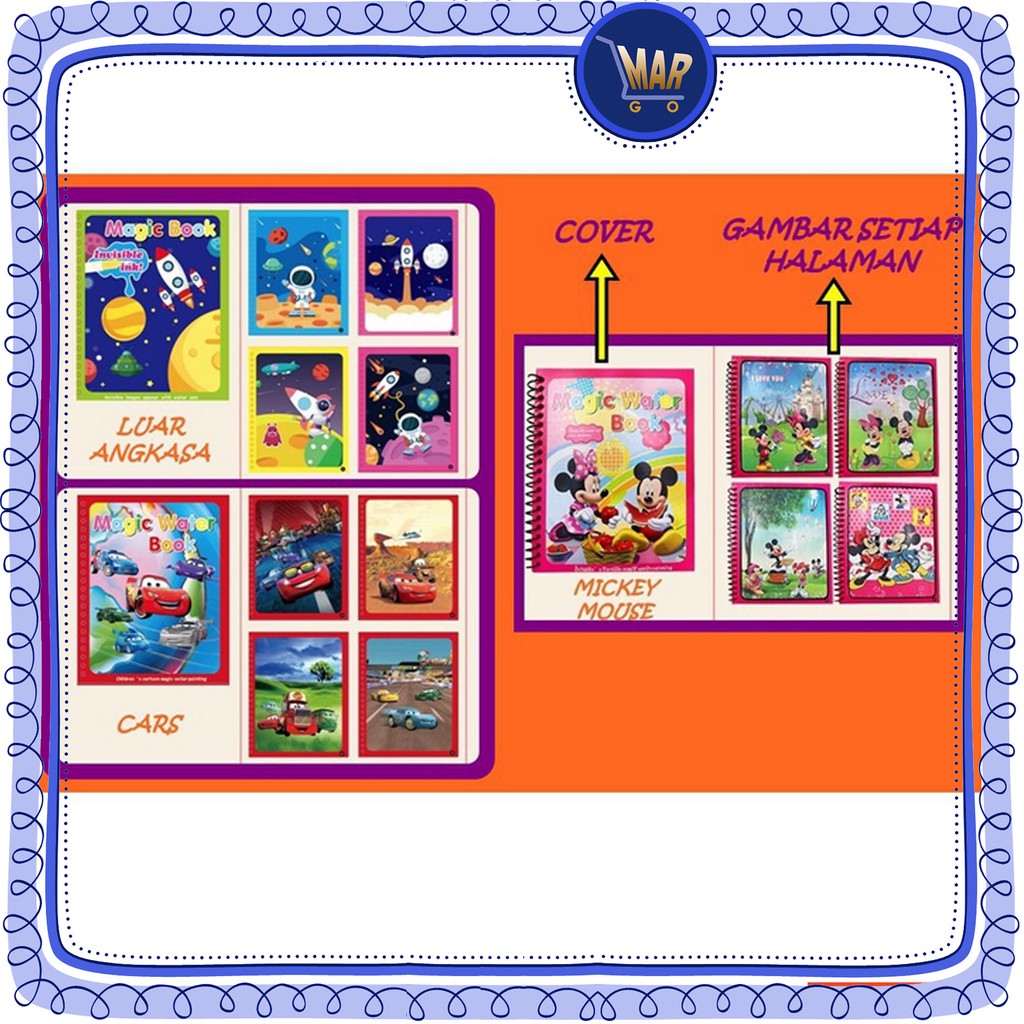 buku mewarnai magic color book buku gambar anak