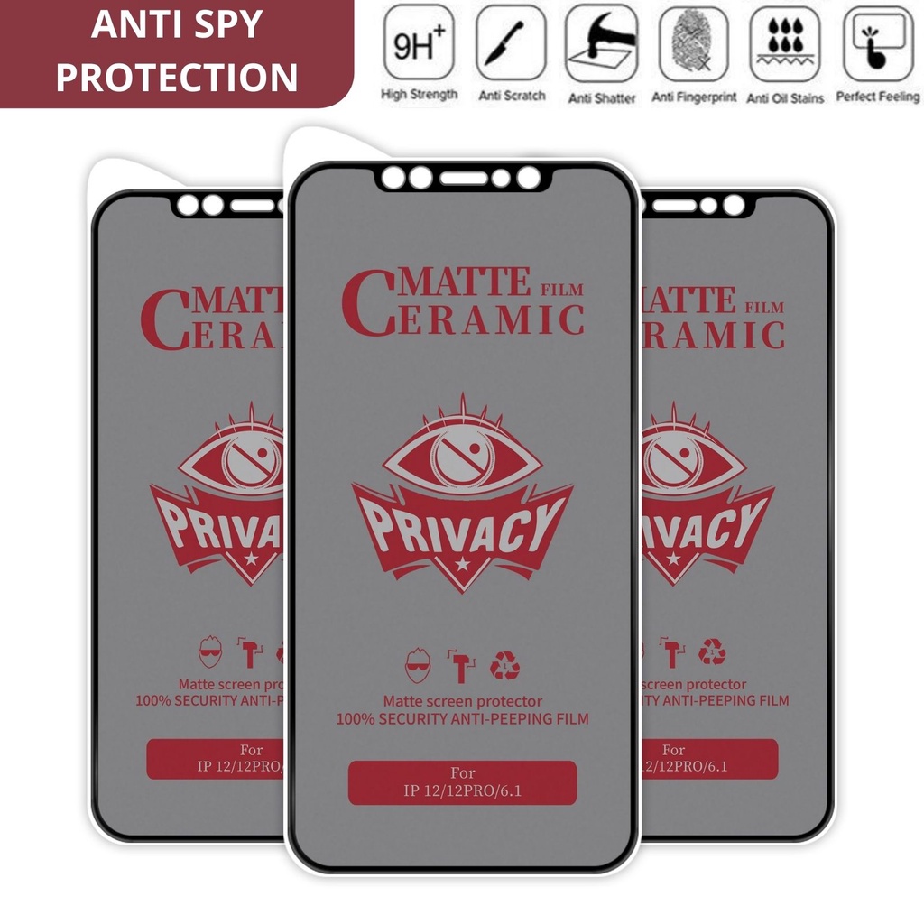 Anti SPY Ceramic Matte Samsung A33 A53 A73 A13 A23 A51 A03 A03S - Anti Gores Privasi