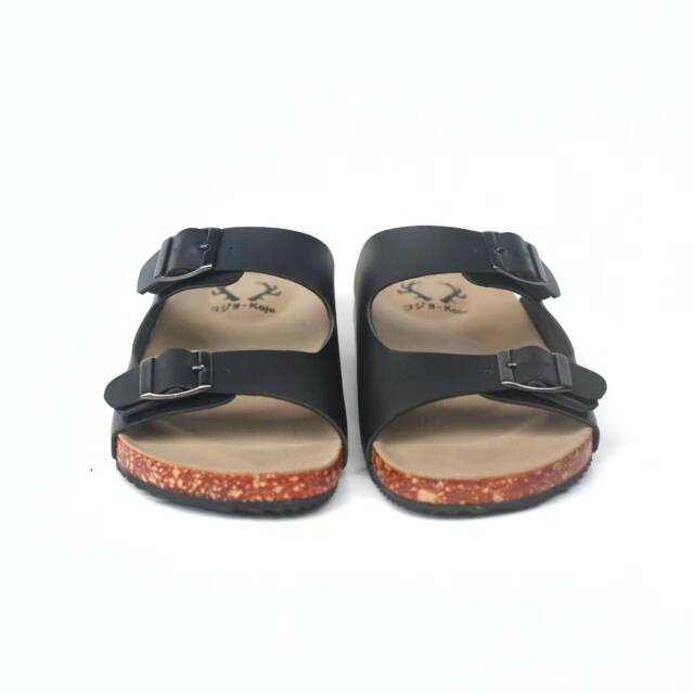 Sandal Slide Pria Sendal Slop Pria Casual Kulit Pu Santai Nongkrong Pantai