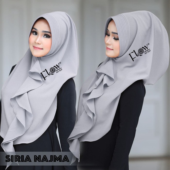 READY        jilbab ori flow idea / NEW ARRIVAL NAJMA instan / kerudung ped polos   PROMO