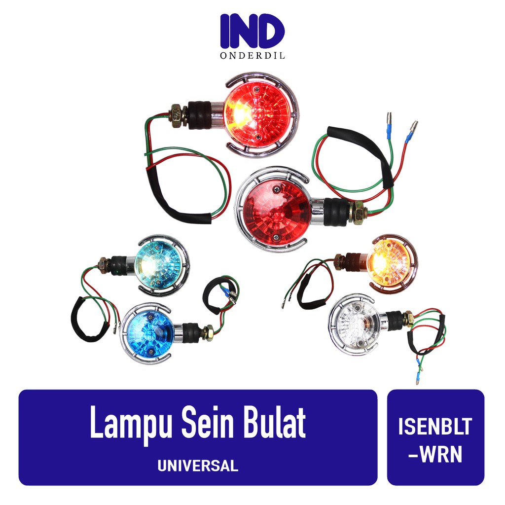 Lampu Sein-Sen-Sign Ritting-Riting-Retting-Reting Bulat Universal Warna Putih