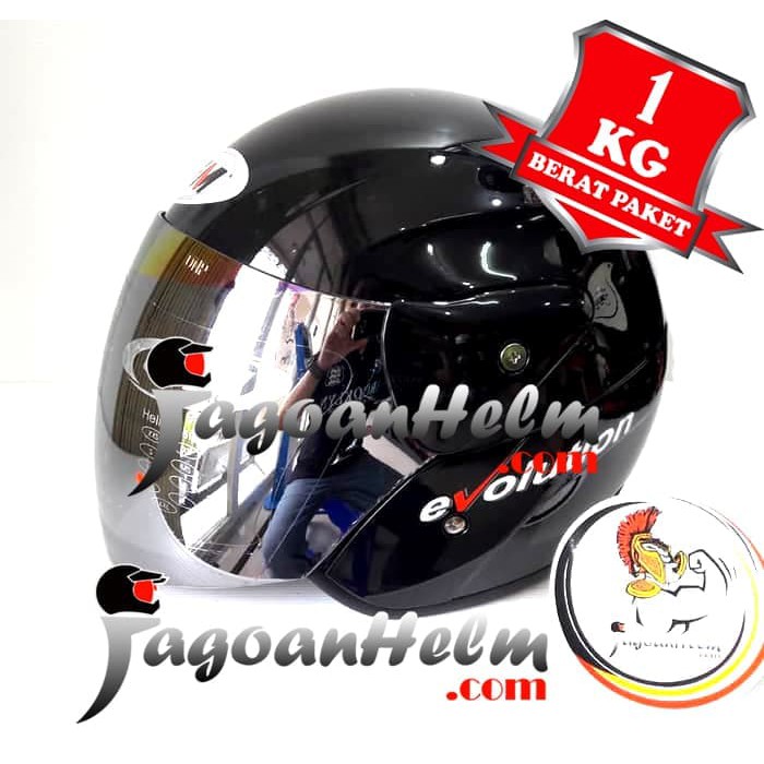 GM HELM EVO | BLACK GLOSSY | EVOLUTION SOLID