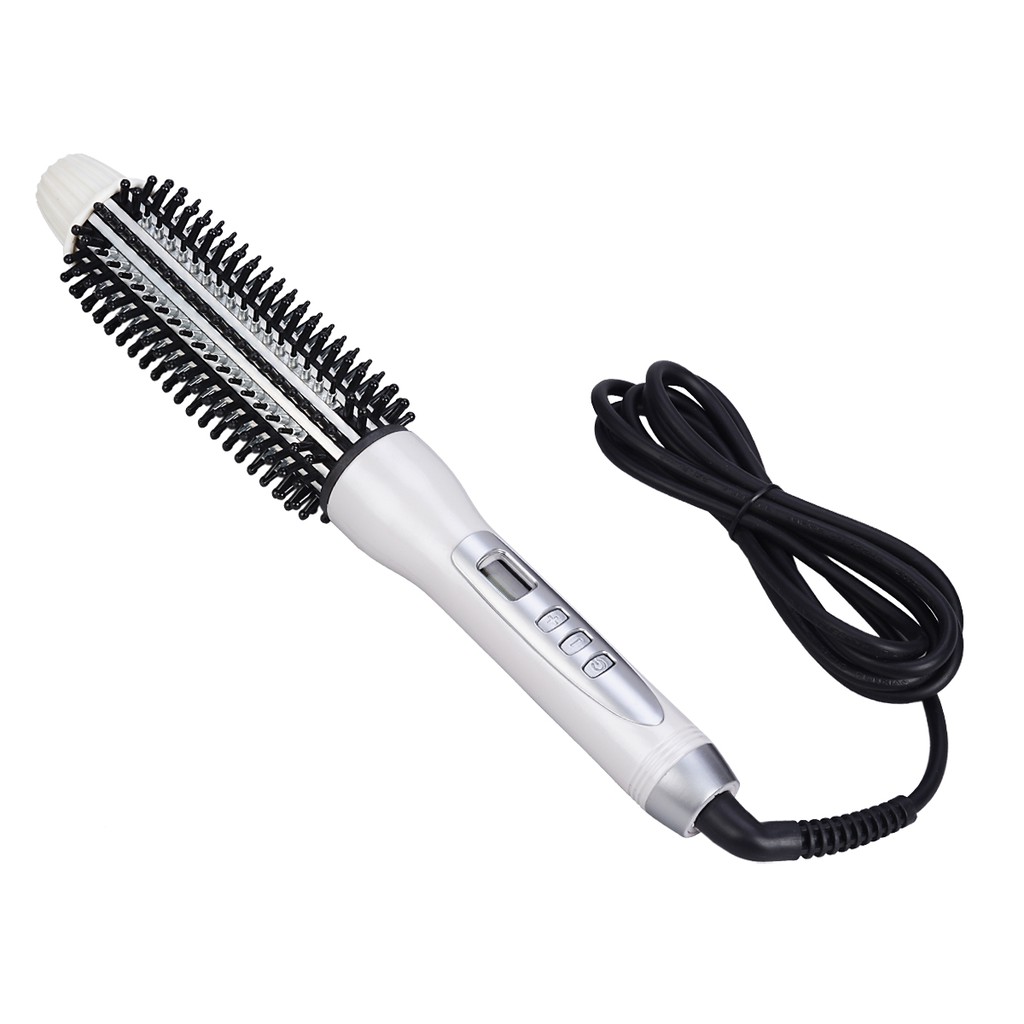 

CkeyiN 32mm Hot Air Brush LCD Turmalin Keramik Pelurus Rambut Keriting Styling Sisir