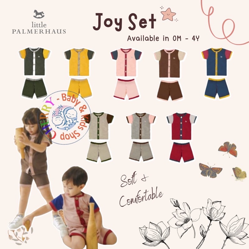 Little Palmerhaus 0-4 thn Joy Set setelan pendek Fashion CBKS