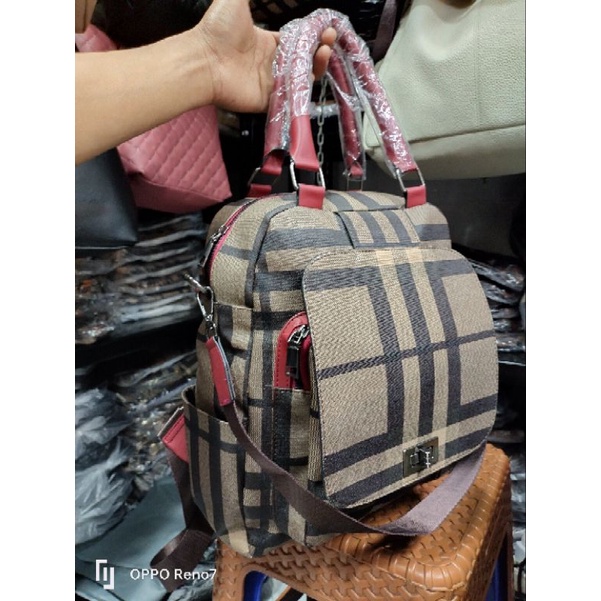 COD TAS RANSEL BURBERRY MUAT LAPTOP MULTIFUNGSI RANSEL WANITA IMPORT