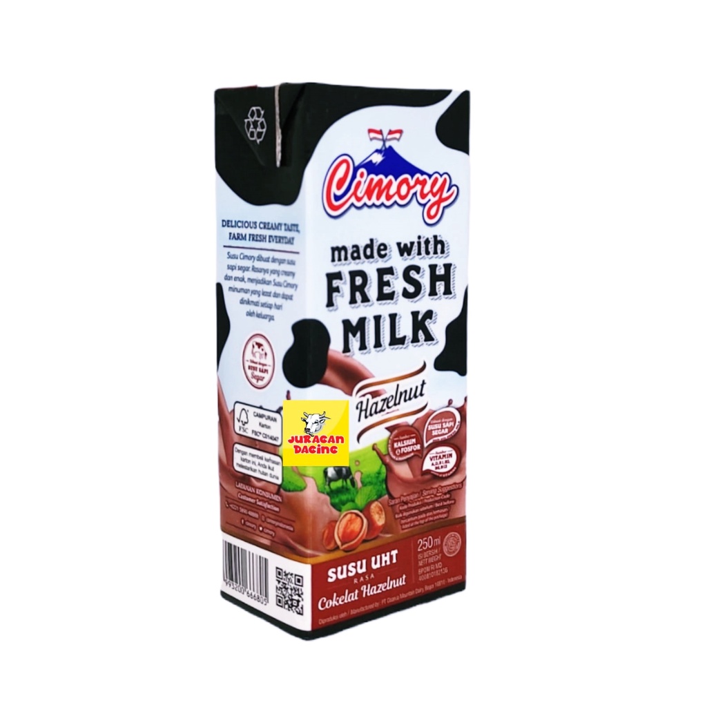 Cimory Fresh Milk Susu UHT Cokelat Hazelnut 250ml