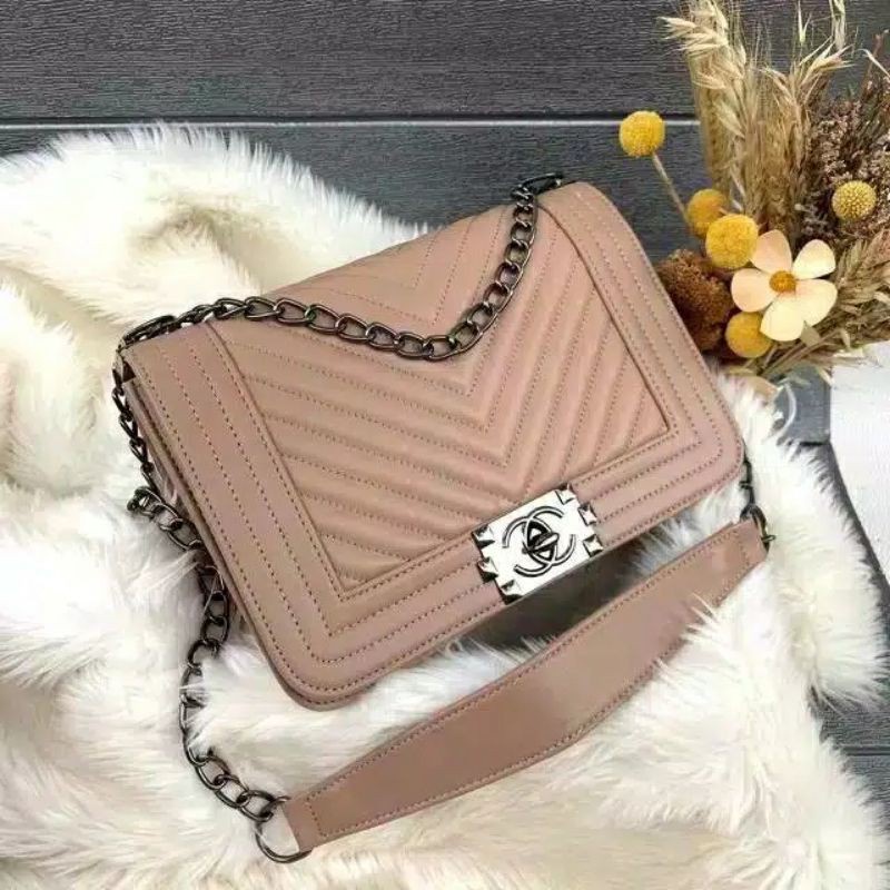 Akaci Fashion Tas boy chevron x6621 slingbag Wanita Selempang Bahu Grosir Murah