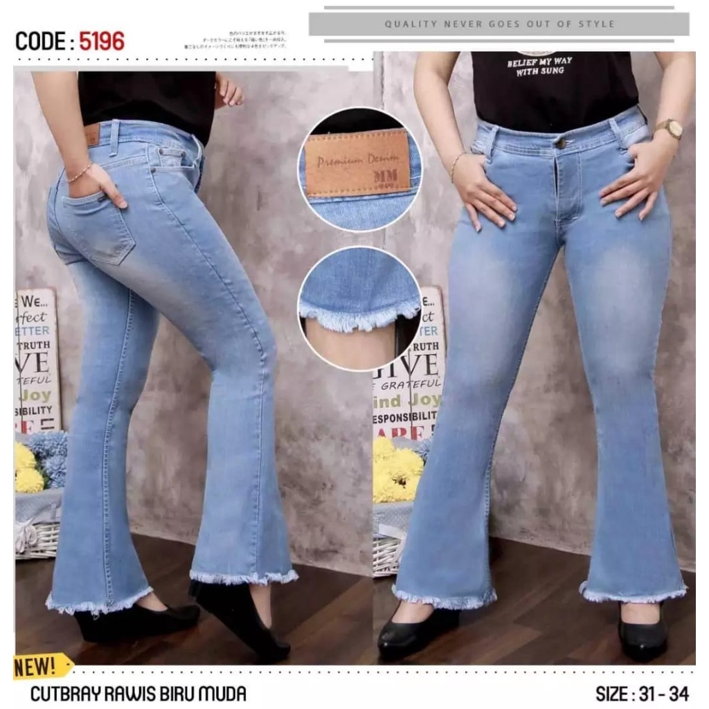 CELANA JEANS WANITA//CELANA JEANS CUTBRAY RAWIS //JEANS CUTBRAY RAWIS STRECHT