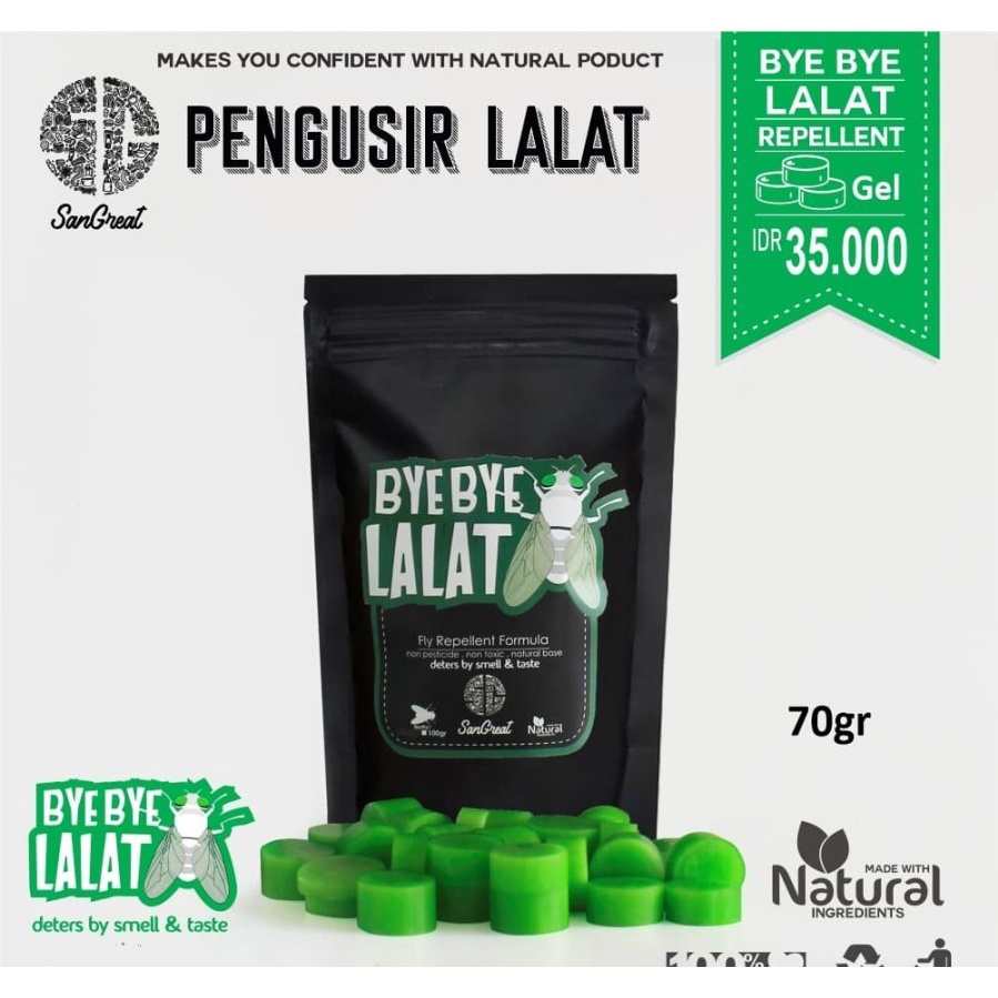 70g Bye Bye Lalat Gel Pengusir Lalat SanGreat Usir Lalat Anti lalat non pestisida-aman