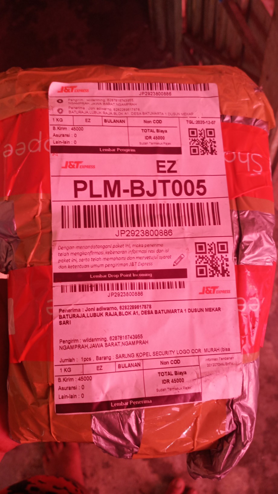 Sarung Kopel Security Logo Cor  Murah (bisa Riques)