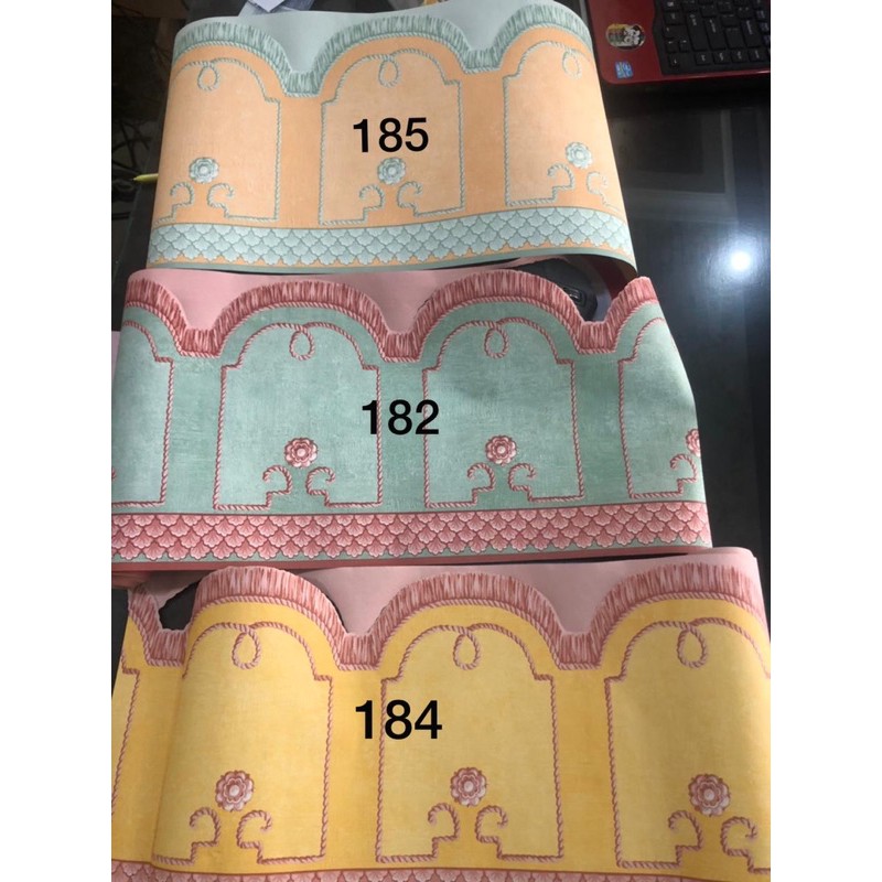 WALLPAPER DINDING BORDER LIS MOTIF PARTISI MOULDING Sale