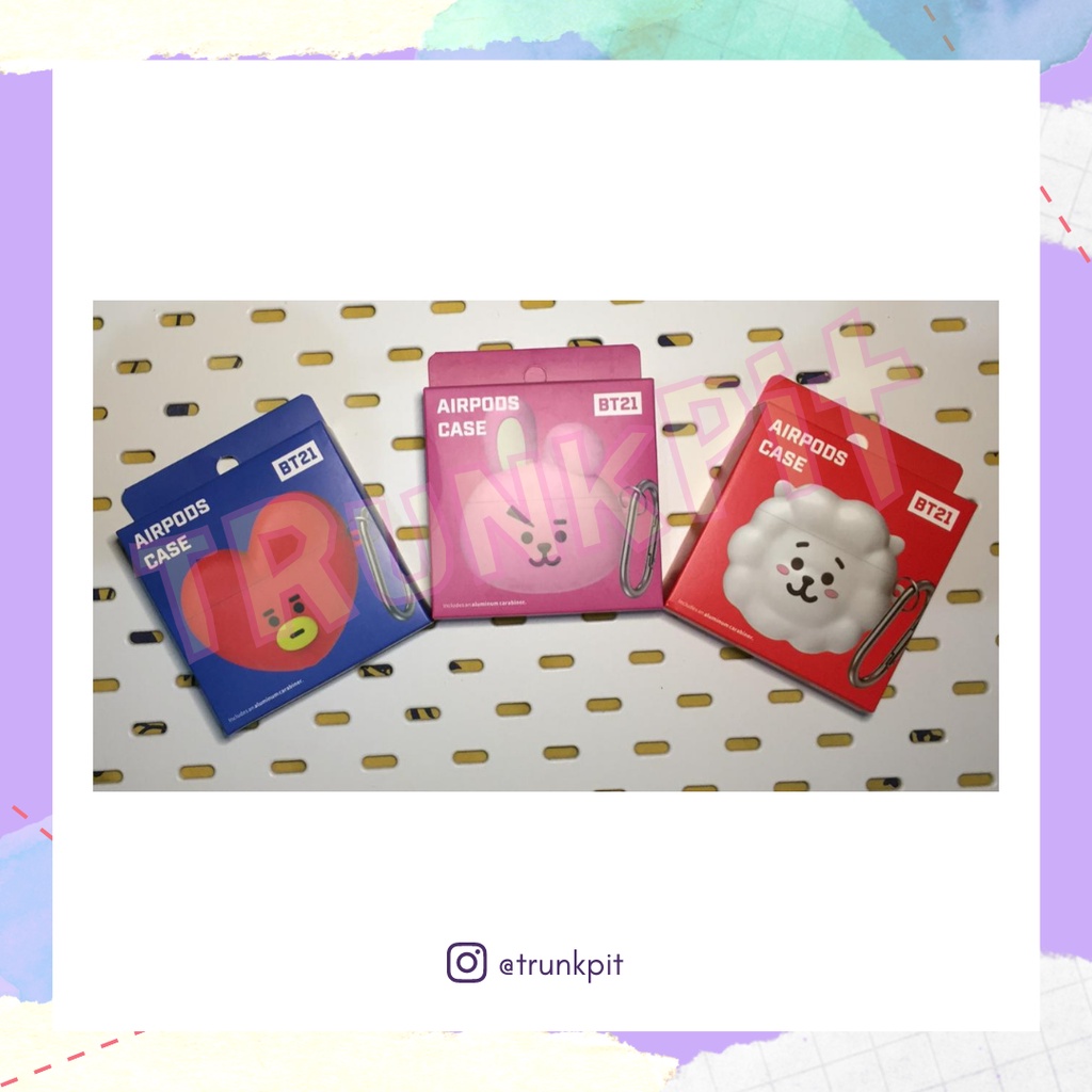[READY STOCK] OFFICIAL BTS BT21 AIRPODS 1 2 CASE |TATA|RJ|COOKY