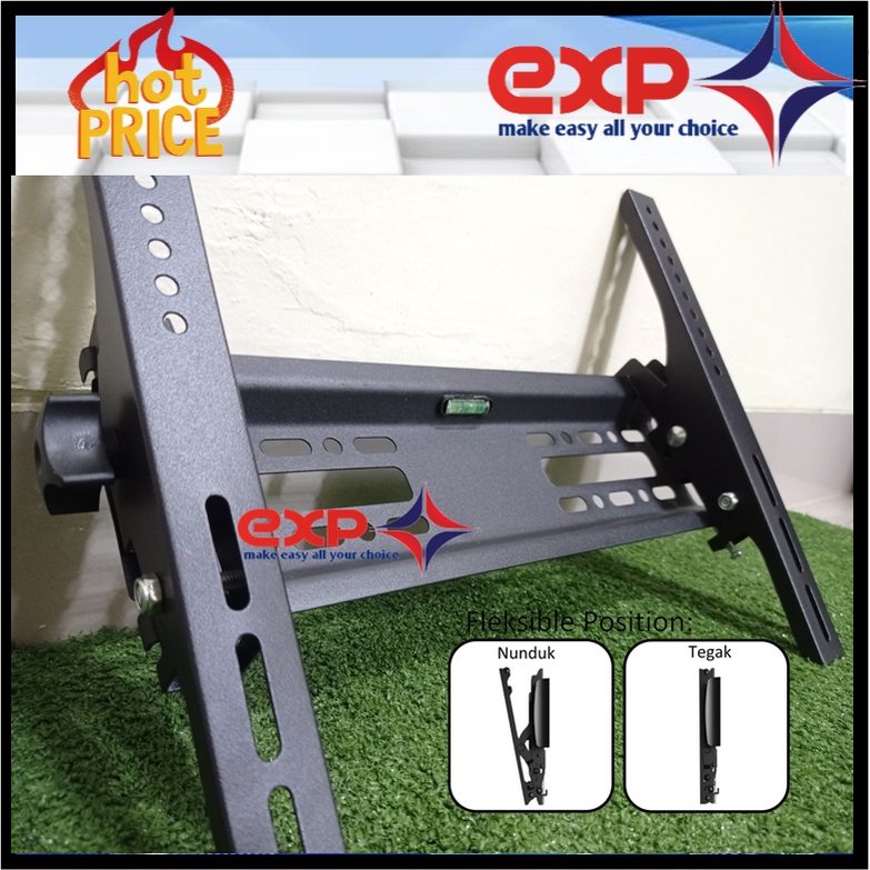 Bracket TV SHARP 21&quot; s/d 43&quot; waterpass GARANSI 100% COCOK!!! IMPORT QUALITY