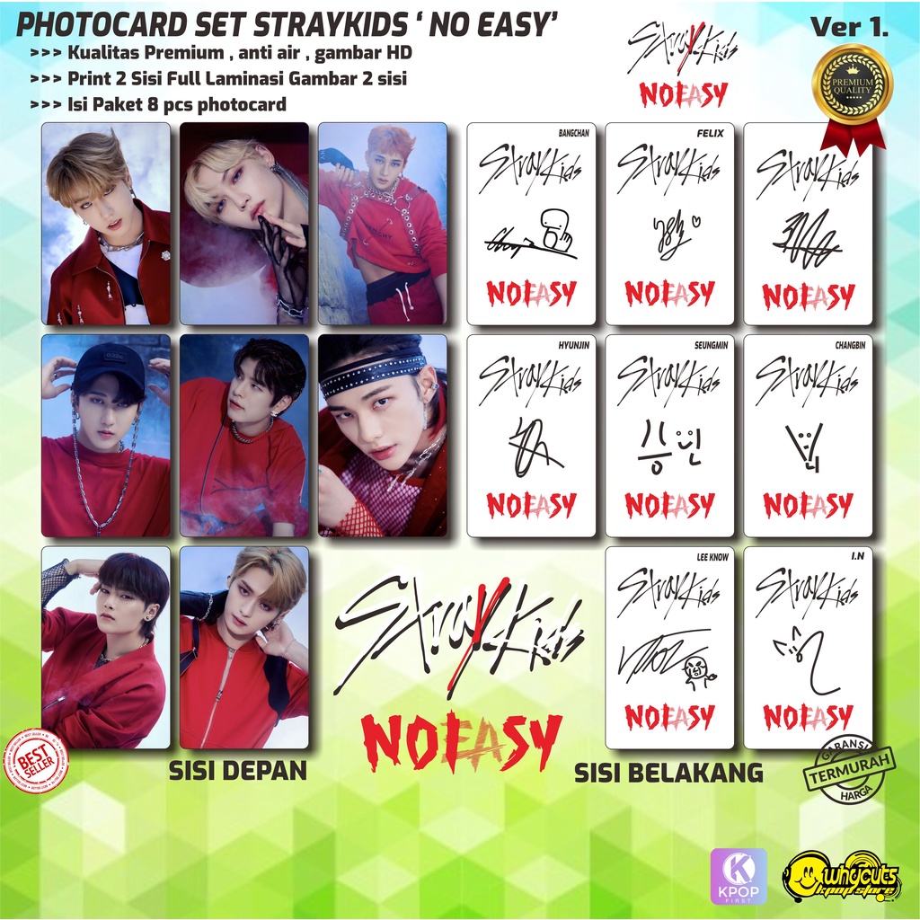 PHOTOCARD SET PREMIUM KPOP / STRAYKIDS NO EASY