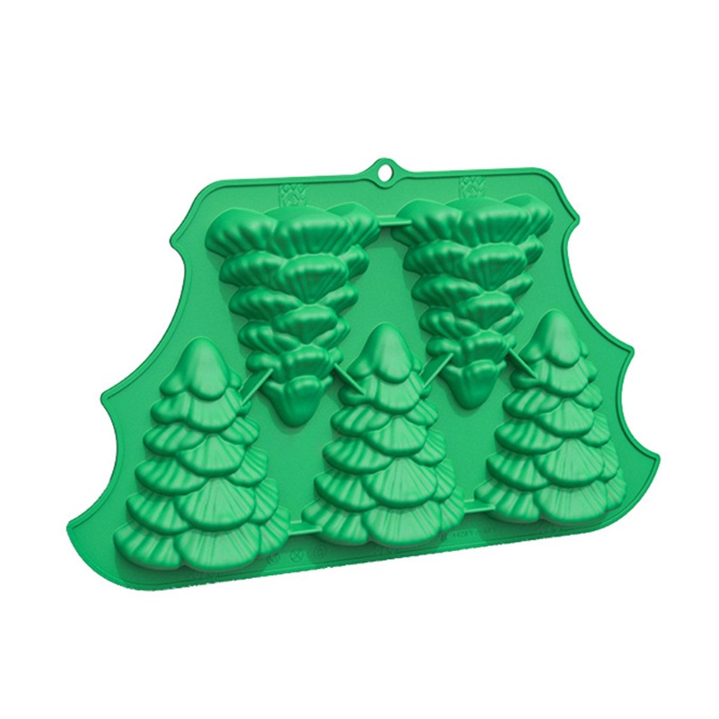Cetakan Permen / Cokelat Bentuk Pohon Natal Bahan Silikon Untuk Dekorasi Kue