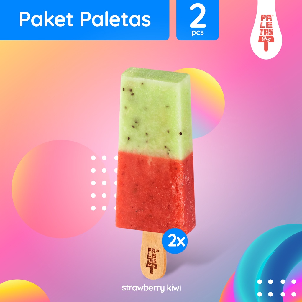 

Es Krim Paletas Wey 2 Pcs Strawberry Kiwi