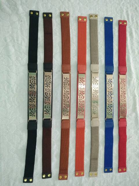 Sabuk Karet Plat Gold