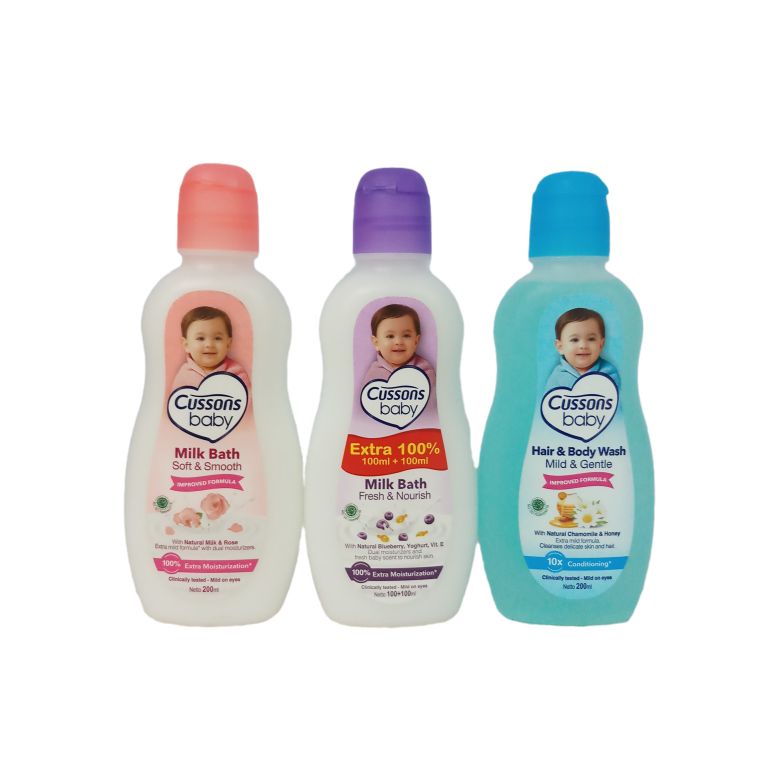 CUSSONS BABY MILK BATH 200ML/centraltrenggalek