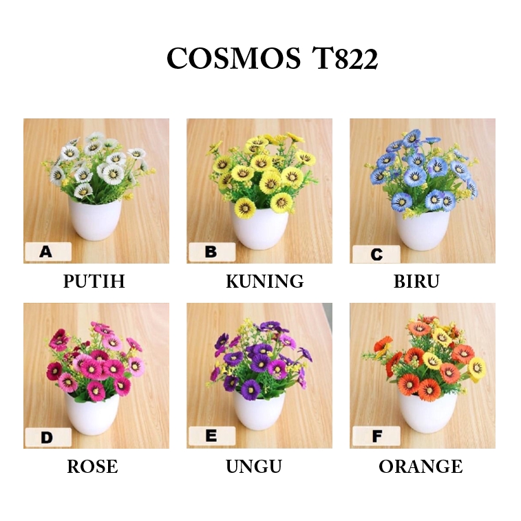 {Lav - T822} Tanaman Hias Bunga / Tanaman Bunga Plastik /  Tanaman Ornamen / Bunga Dekorasi Rumah-Cosmos