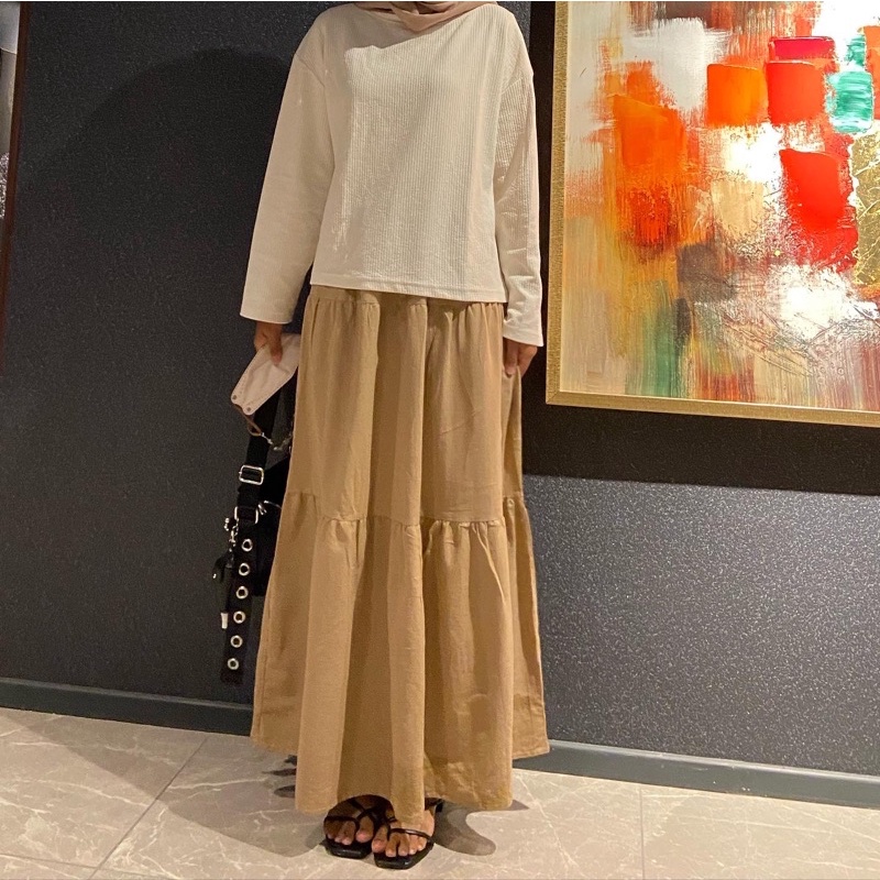 Saima Linen Skirt | Rok linen | Ruffle skirt By March