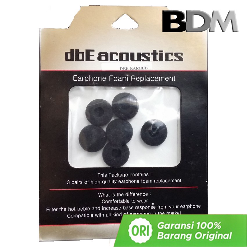 dbE Acoustics Earphone Foam Replacement / dBe Busa Earphone Headset Earbud
